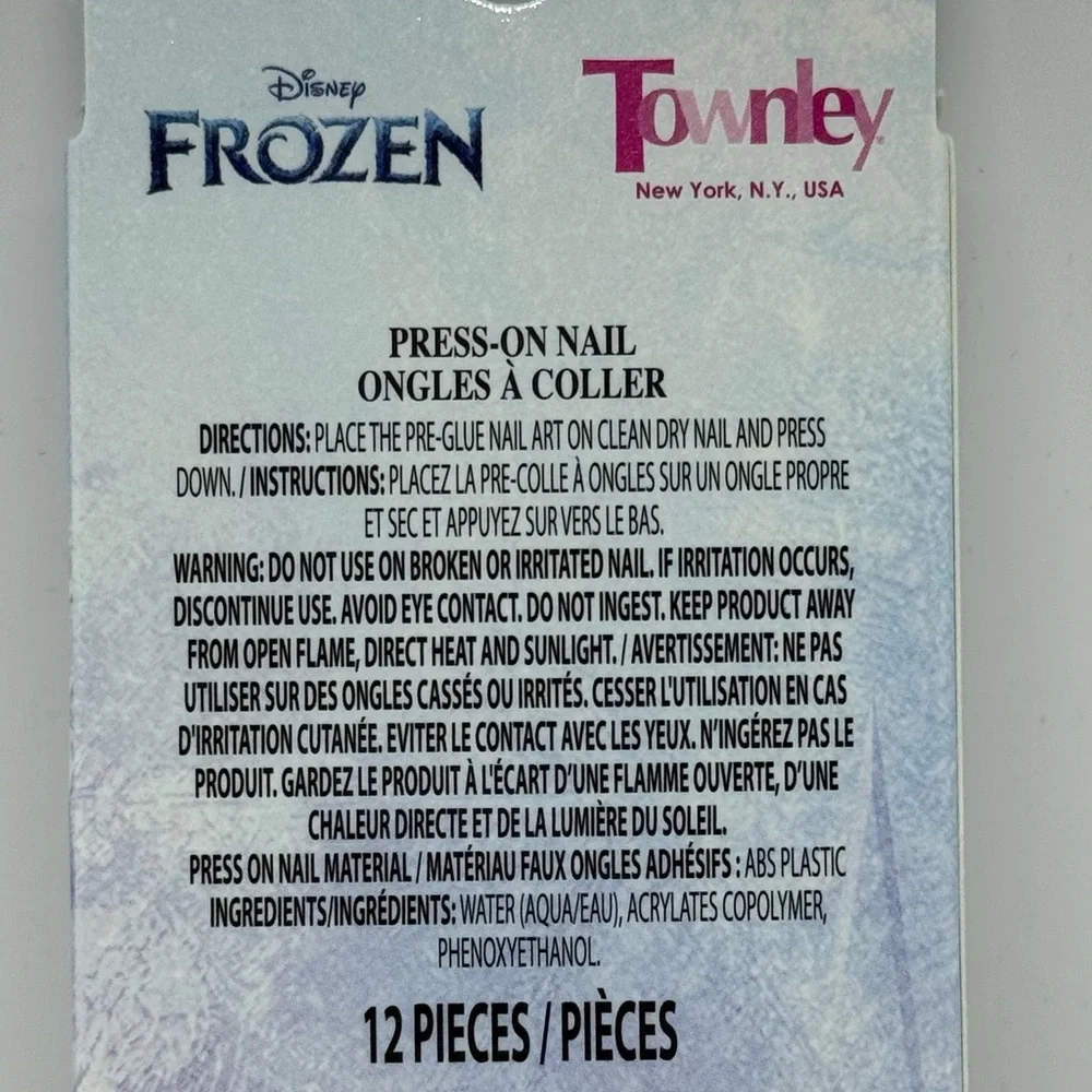 Disney Frozen Press-On Nail Set Elsa Anna Olaf Kids Nails NWT
